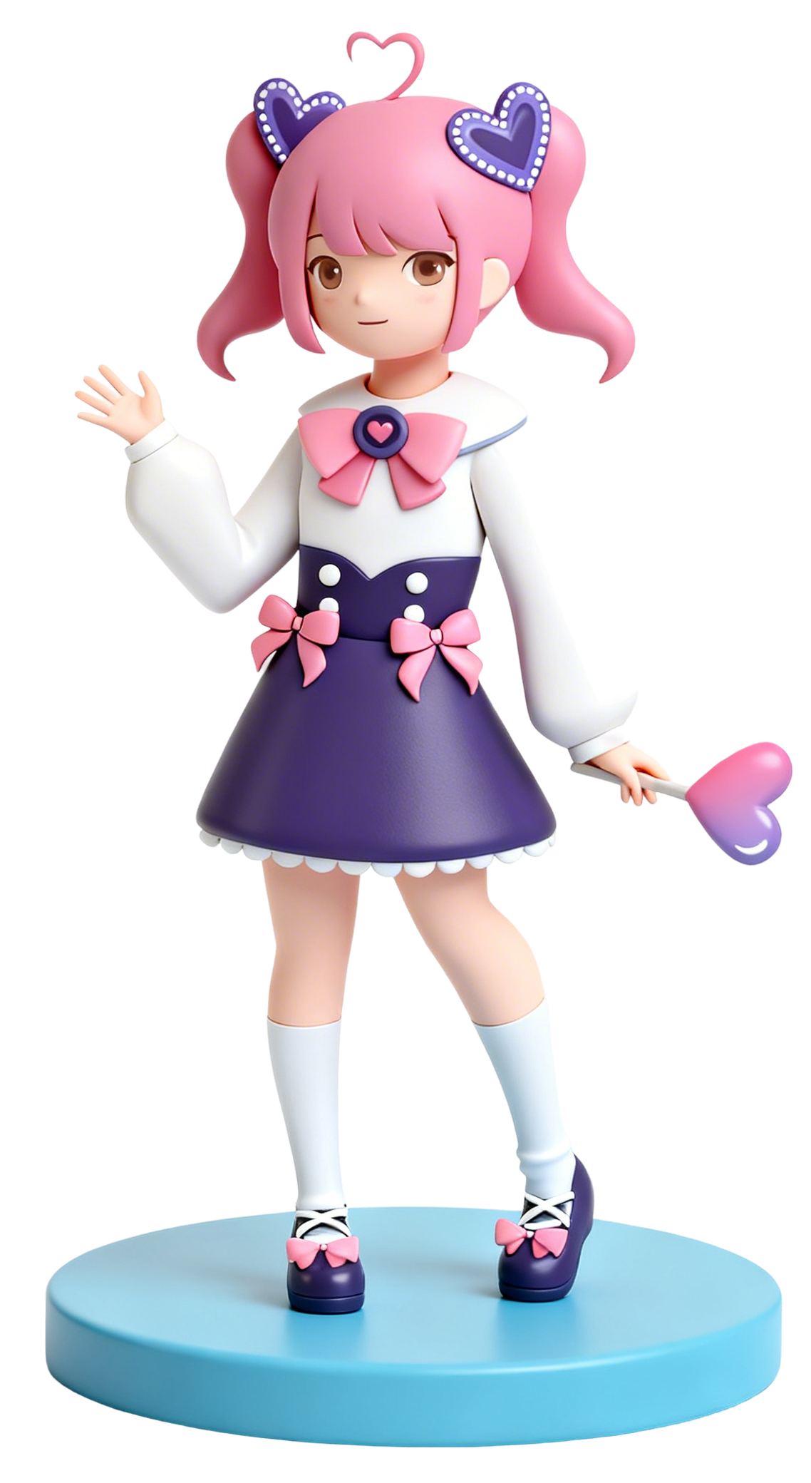3d anime figure girl pink